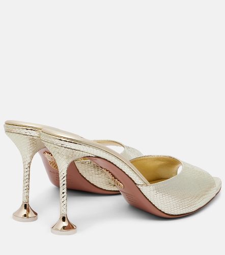 Mules Bisous 85 en cuir embossé - Aquazzura - Modalova