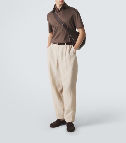 Polo en coton à logo - Giorgio Armani - Modalova