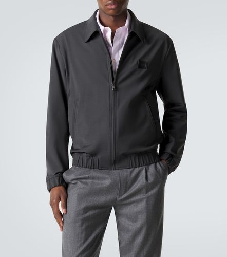 Blouson en laine mélangée à logo - Dolce&Gabbana - Modalova