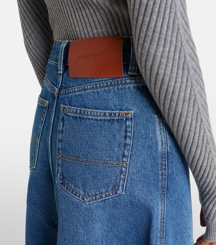 Jupe midi asymétrique en denim - Victoria Beckham - Modalova