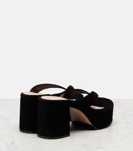 Mules à plateau en daim - Gianvito Rossi - Modalova