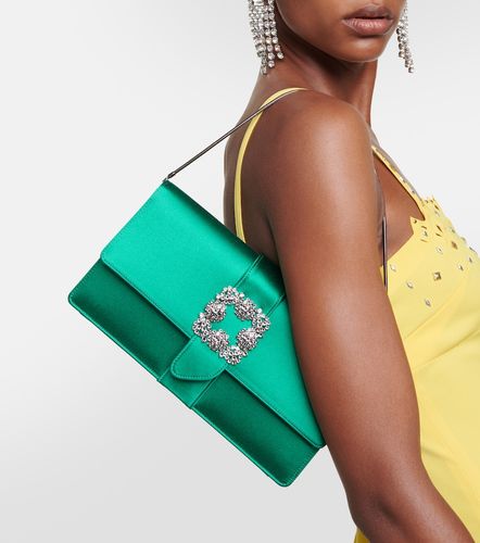 Pochette Capri en satin à ornements - Manolo Blahnik - Modalova