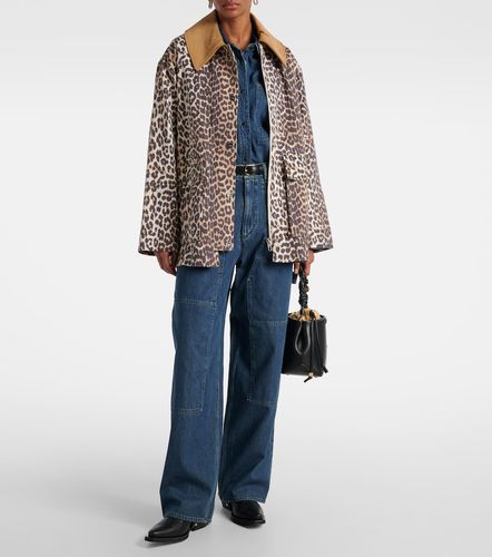 Veste en toile à imprimé léopard - Ganni - Modalova