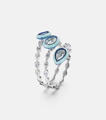 Bague Saturn en or blanc 18 ct et diamants - Kamyen - Modalova