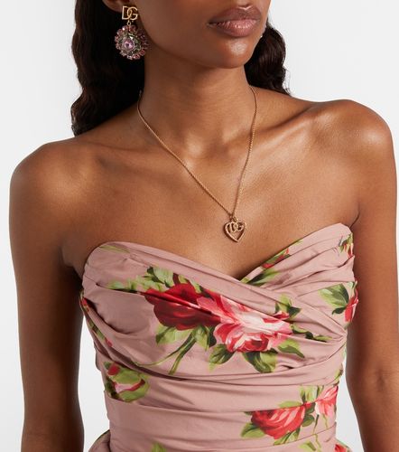 Robe bustier en coton à fleurs - Dolce&Gabbana - Modalova