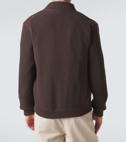 Veste bomber en daim et coton - Slowear - Modalova
