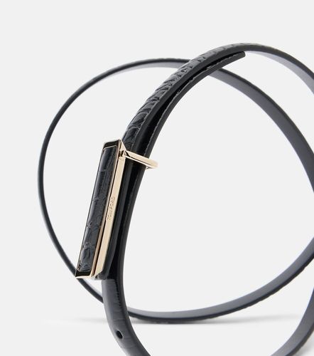 Ceinture en cuir verni à façon croco - Tom Ford - Modalova