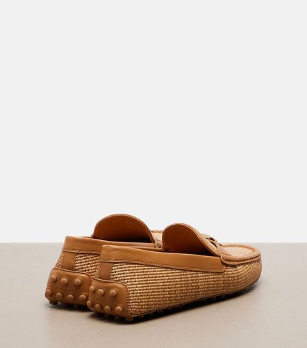 Mocassins Gommino en raphia et cuir - Tod's - Modalova