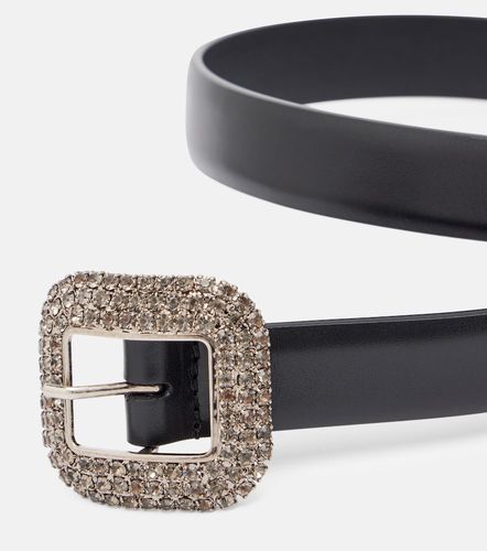 Ceinture en cuir à ornements en cristal - Saint Laurent - Modalova