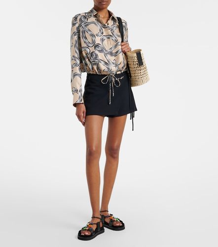 Jupe-short Paula's Ibiza en coton et soie - Loewe - Modalova