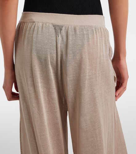 Alaïa Pantalon ample en lin et soie - Alaia - Modalova