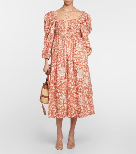 Robe midi Alessa imprimée en coton - Ulla Johnson - Modalova