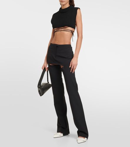 Courrèges Pantalon flare en laine mélangée - Courreges - Modalova