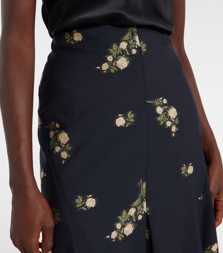 Jupe midi en jacquard à fleurs - Erdem - Modalova