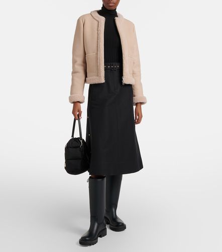 Veste doudoune Buis en daim et shearling - Moncler - Modalova
