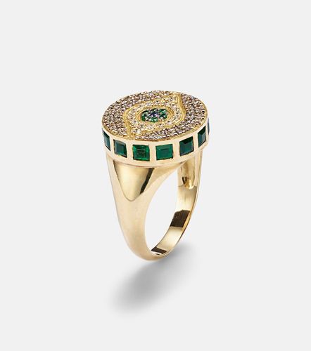 Bague Dawn Candy en or 18 ct, diamants et pierres - Ileana Makri - Modalova
