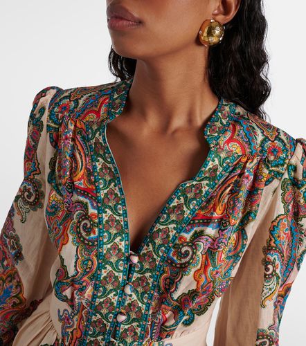 Zimmermann Robe Ottie Plunge en lin - Zimmermann - Modalova
