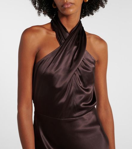 Robe longue Alberta en satin de soie mélangée - Veronica Beard - Modalova