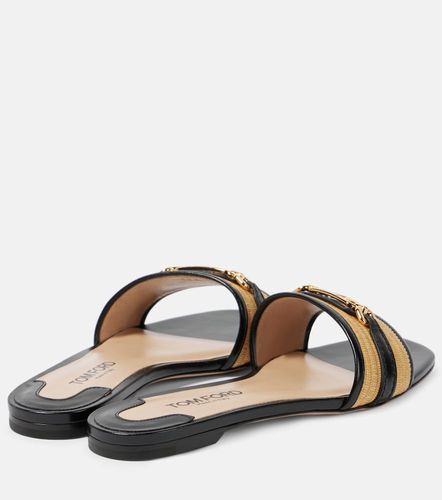 Mules Whitney en cuir et raphia - Tom Ford - Modalova