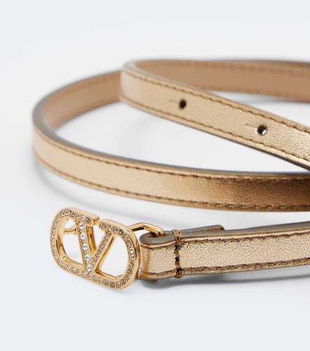 Ceinture VLogo en cuir métallisé - Valentino Garavani - Modalova