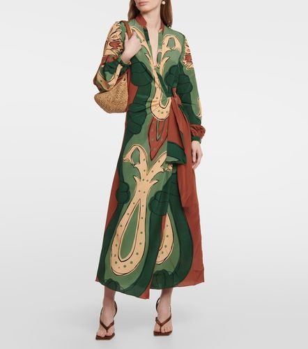 Robe portefeuille longue imprimée - Johanna Ortiz - Modalova