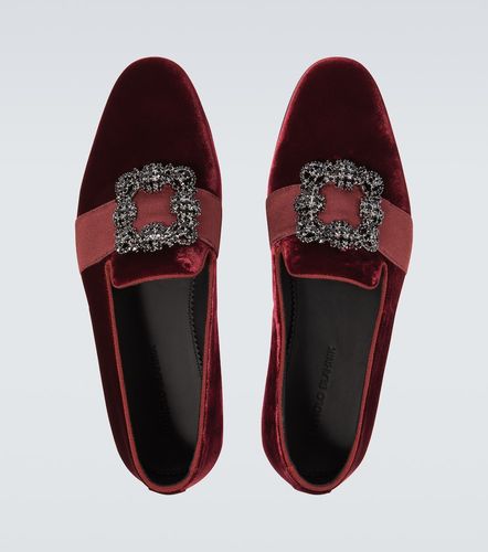 Mocassins Carlton en velours à ornements - Manolo Blahnik - Modalova