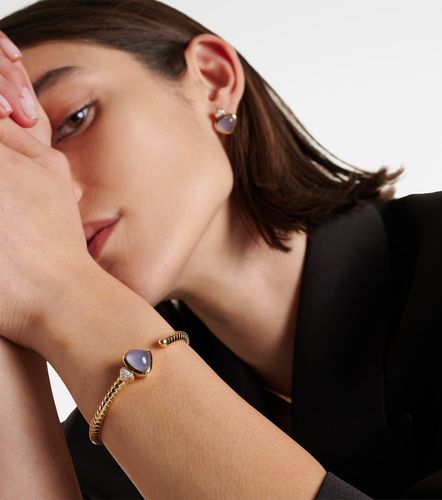 Bracelet Trisolina Bypass en or 18 ct, calcédoine et diamants - Marina B - Modalova