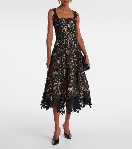 Robe de cocktail en guipure et dentelle - Oscar de la Renta - Modalova