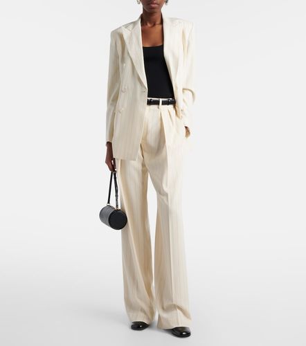 Pantalon ample rayé à taille haute en laine - Ralph Lauren Collection - Modalova