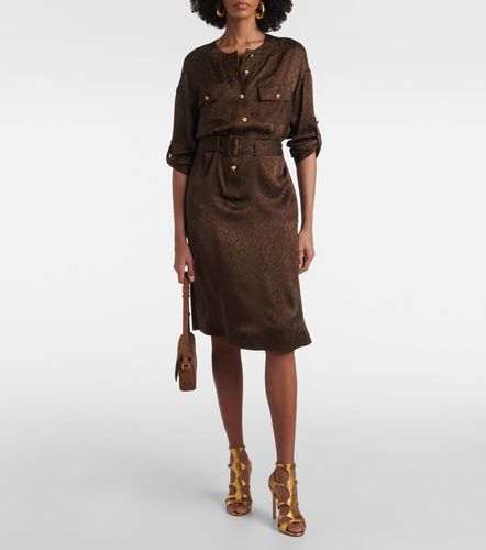 Robe midi en jacquard de soie - Tom Ford - Modalova