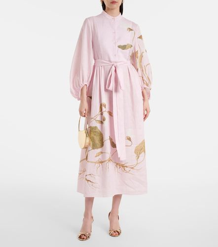 Erdem Robe midi imprimée en lin - Erdem - Modalova