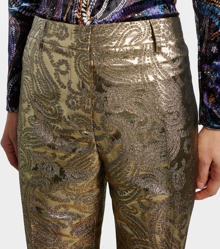 Pantalon flare à taille mi-haute en brocart - Etro - Modalova