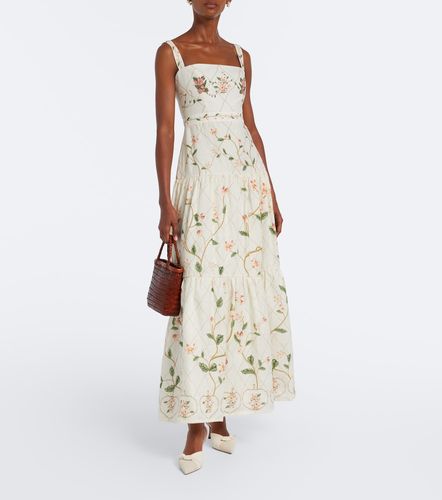 Robe longue Lima en lin à broderies - Agua by Agua Bendita - Modalova