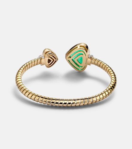 Bracelet Trisolina en or 18 ct, diamants et émeraudes - Marina B - Modalova