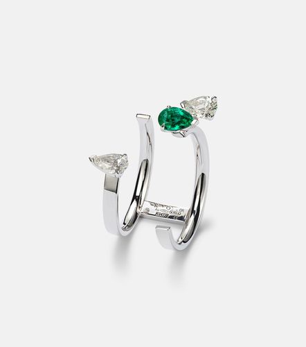 Bague Serti Sur Vide en or blanc 18 ct, diamants et émeraude - Repossi - Modalova