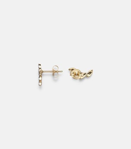 Boucles d'oreilles Muse Tiara en or 10 ct et diamants - Stone and Strand - Modalova