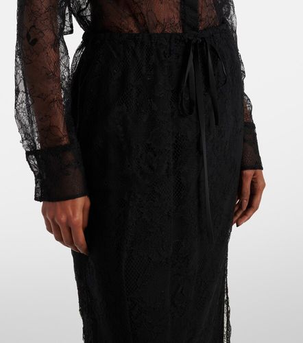 Jupe midi en dentelle à fleurs - Valentino - Modalova