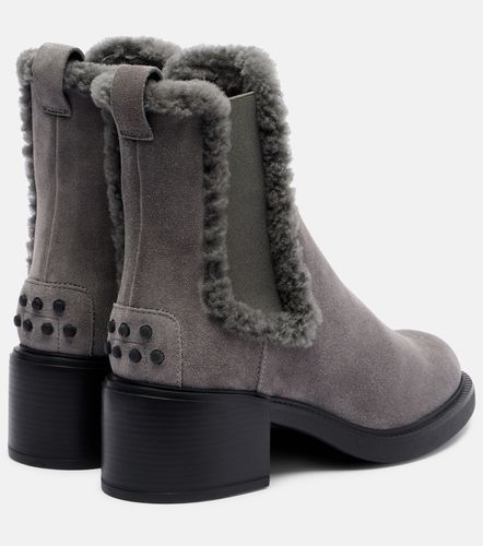 Bottines 60 en daim et shearling - Tod's - Modalova