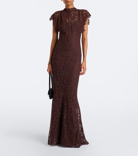 Robe longue Laia en coton mélangé et dentelle - De La Vali - Modalova
