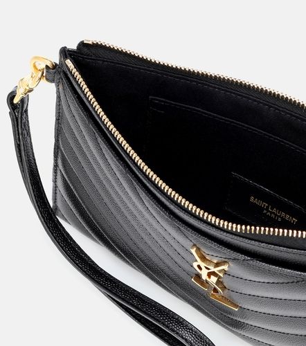 Pochette Monogram Large en cuir - Saint Laurent - Modalova