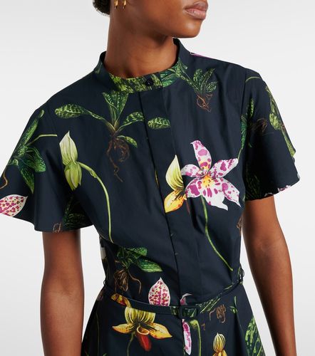 Robe en coton mélangé à motif floral - Oscar de la Renta - Modalova