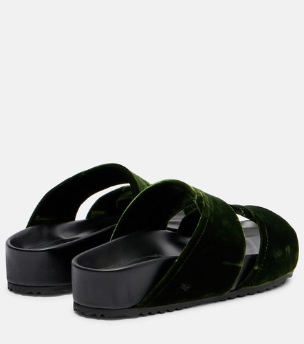 Mules en velours et cuir - Dries Van Noten - Modalova