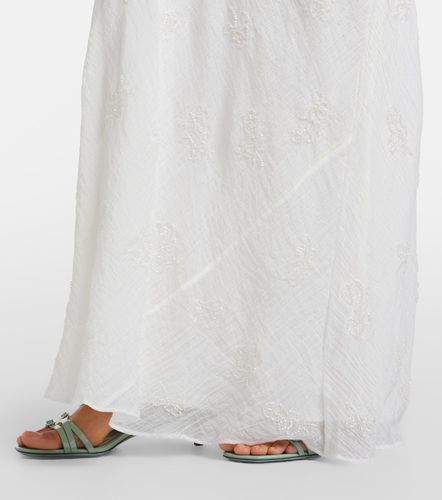 Robe longue Roselle en organza à perles - Staud - Modalova