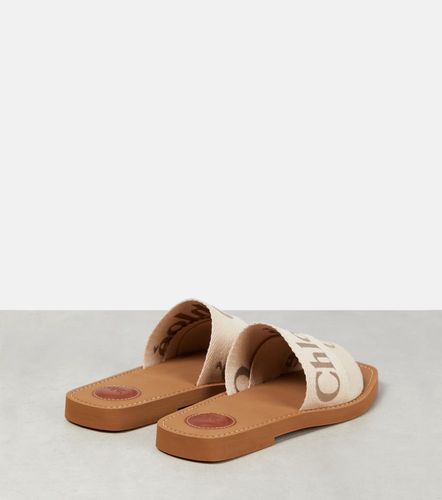 Chloé Mules Woody en toile - Chloe - Modalova