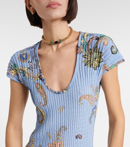 Robe midi imprimée en coton mélangé - Etro - Modalova