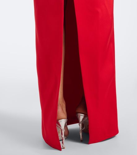 Robe longue en satin et velours - David Koma - Modalova