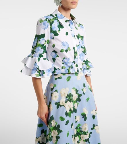 Chemise en coton mélangé à volants - Carolina Herrera - Modalova