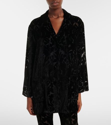 Gucci Chemise en velours à fleurs - Gucci - Modalova