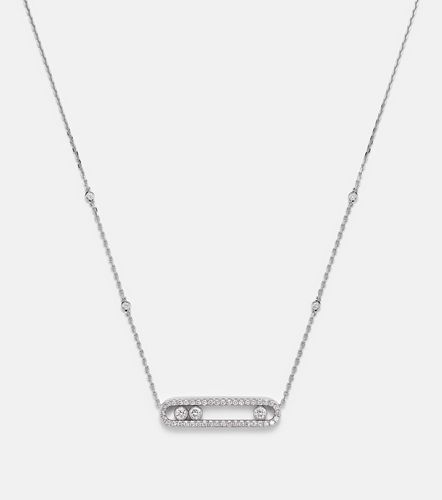 Collier Move en or blanc 18 ct et diamants - Messika - Modalova
