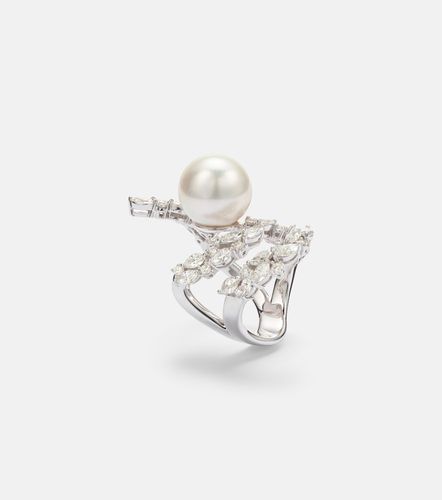 Bague Pearlescent en or blanc 18 ct, perle et diamants - Yeprem - Modalova